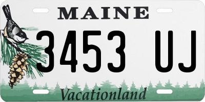 ME license plate 3453UJ