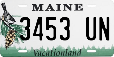ME license plate 3453UN