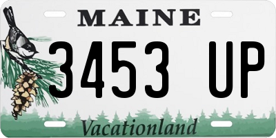 ME license plate 3453UP