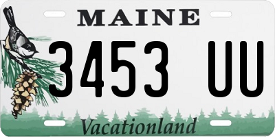 ME license plate 3453UU