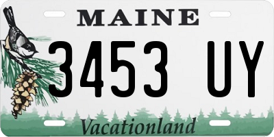 ME license plate 3453UY