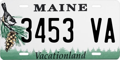 ME license plate 3453VA