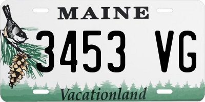 ME license plate 3453VG