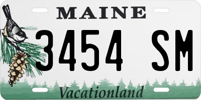ME license plate 3454SM