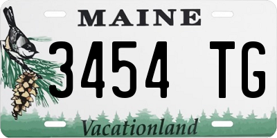 ME license plate 3454TG