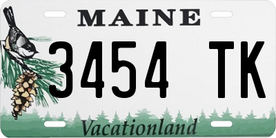 ME license plate 3454TK