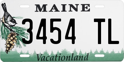 ME license plate 3454TL