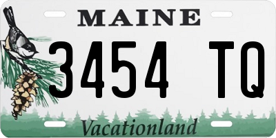 ME license plate 3454TQ