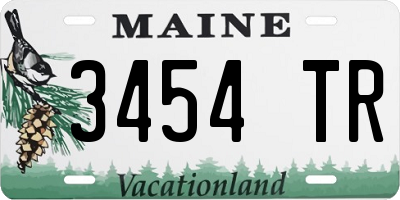 ME license plate 3454TR