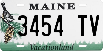 ME license plate 3454TV