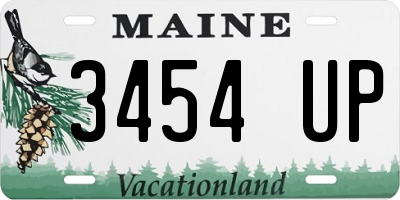 ME license plate 3454UP