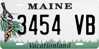 ME license plate 3454VB