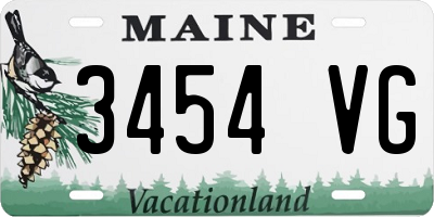 ME license plate 3454VG