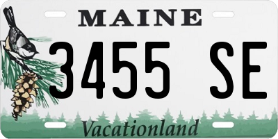 ME license plate 3455SE