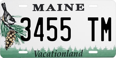 ME license plate 3455TM