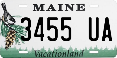 ME license plate 3455UA