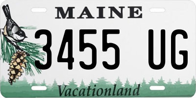 ME license plate 3455UG