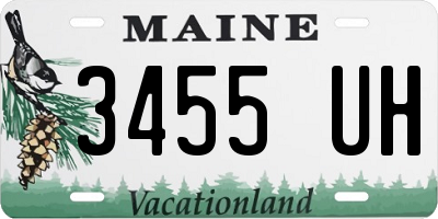 ME license plate 3455UH