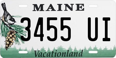 ME license plate 3455UI