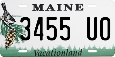 ME license plate 3455UO