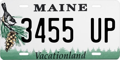 ME license plate 3455UP
