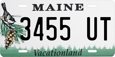 ME license plate 3455UT