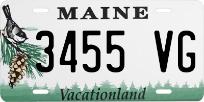 ME license plate 3455VG