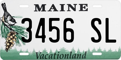 ME license plate 3456SL