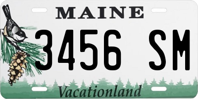 ME license plate 3456SM