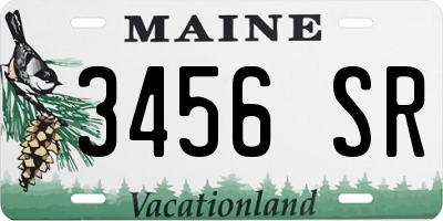 ME license plate 3456SR