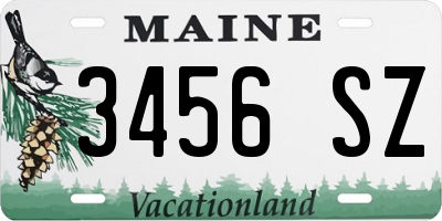 ME license plate 3456SZ