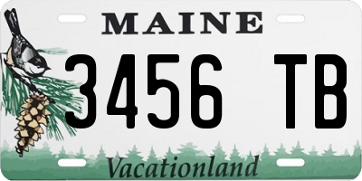 ME license plate 3456TB