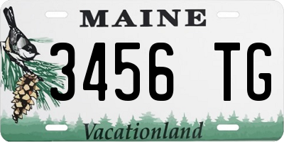 ME license plate 3456TG