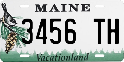ME license plate 3456TH