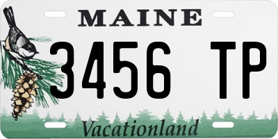 ME license plate 3456TP