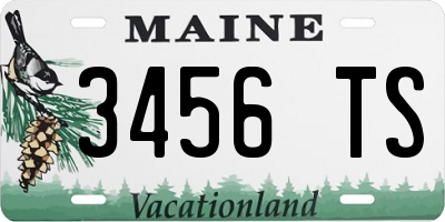 ME license plate 3456TS
