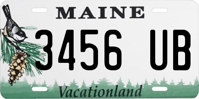 ME license plate 3456UB