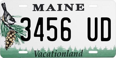 ME license plate 3456UD