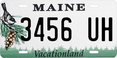 ME license plate 3456UH