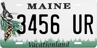 ME license plate 3456UR