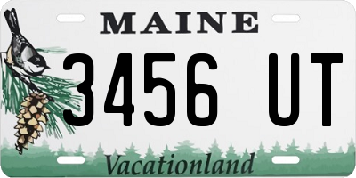 ME license plate 3456UT