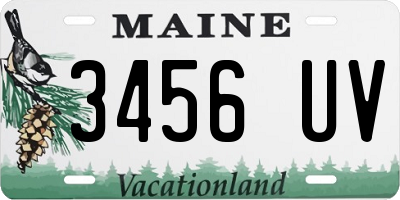 ME license plate 3456UV