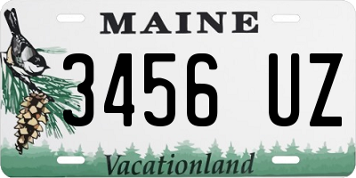 ME license plate 3456UZ