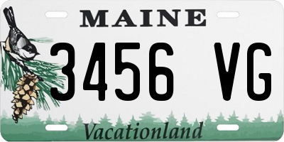 ME license plate 3456VG