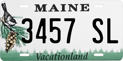 ME license plate 3457SL