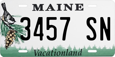ME license plate 3457SN