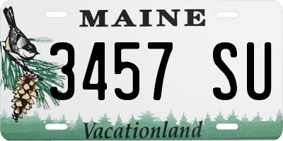 ME license plate 3457SU