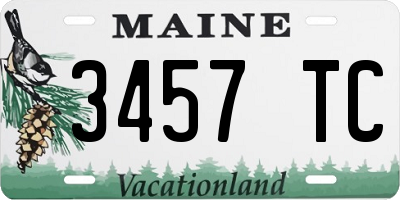 ME license plate 3457TC