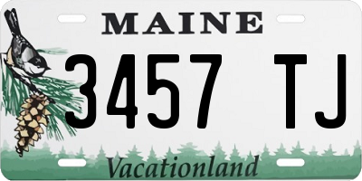 ME license plate 3457TJ