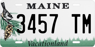 ME license plate 3457TM